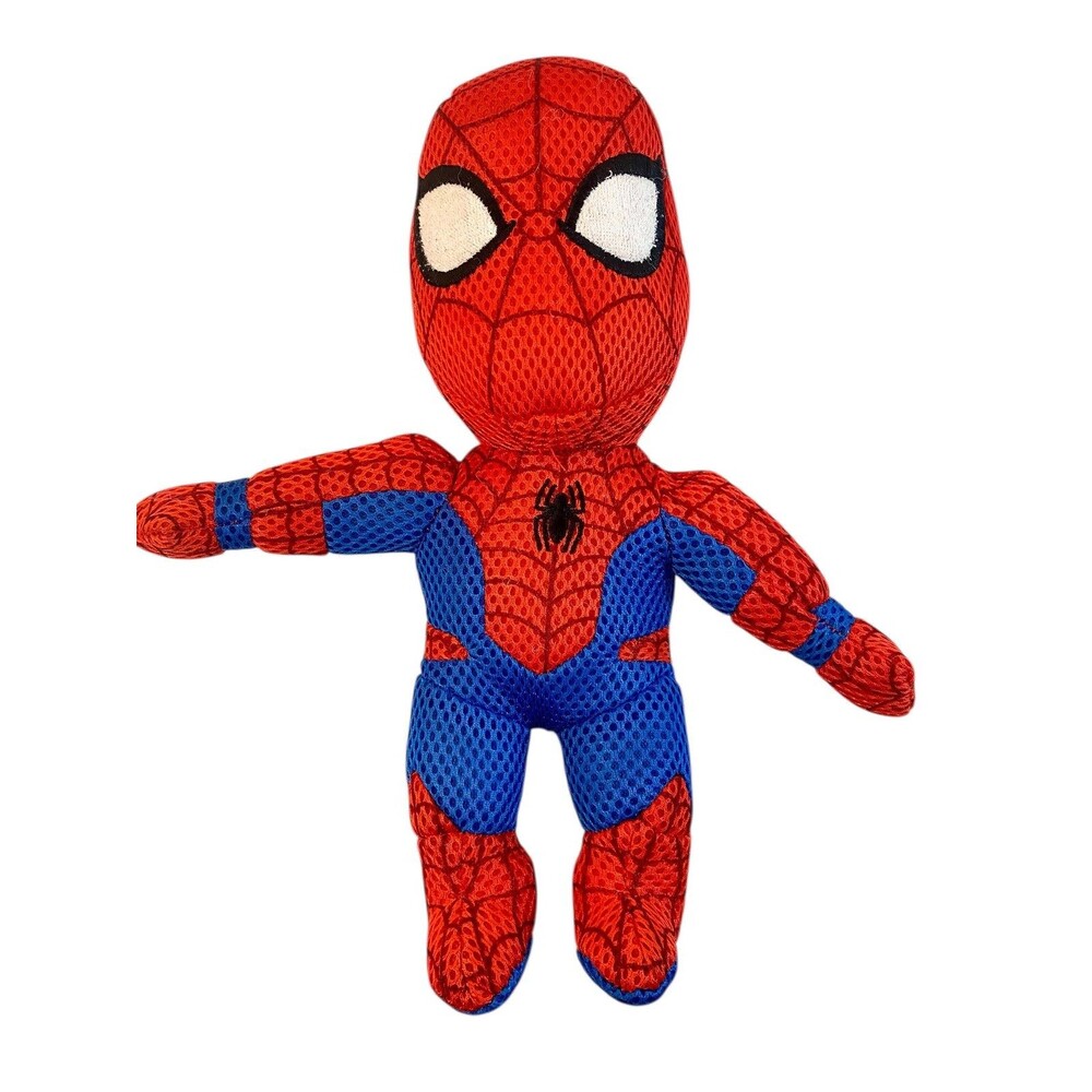Spiderman Bath Scrubby Stuffed Plush Superhero Toy 12" Washable Loufa Marvel